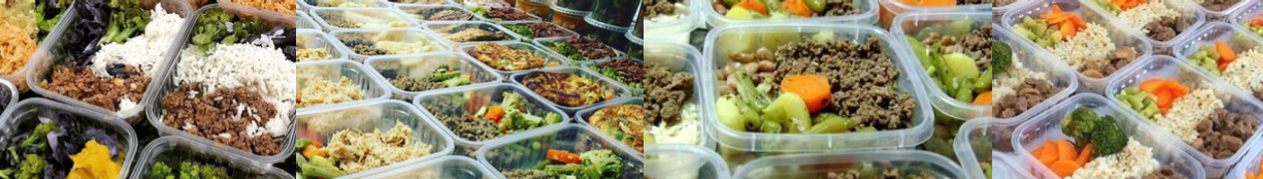 Marmitas fitness variadas com frango, legumes e arroz integral